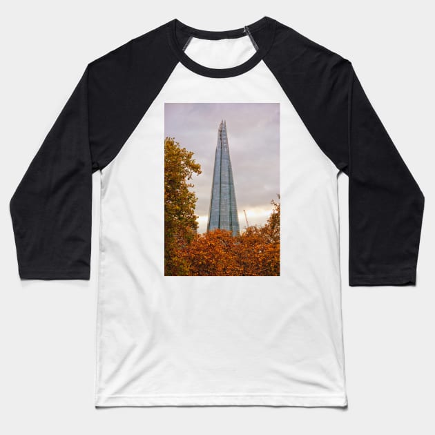 The Shard London Bridge Tower Baseball T-Shirt by AndyEvansPhotos